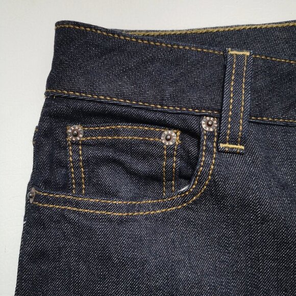 DKNY SOHO Jeans Ladies Size 10S Dark Wash Slight Flare Blue Jeans - Picture 6 of 15